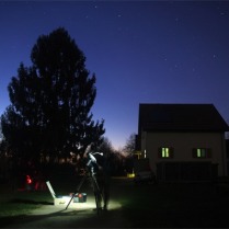 Préparation des télescopes auprès de la Maison Eclusière